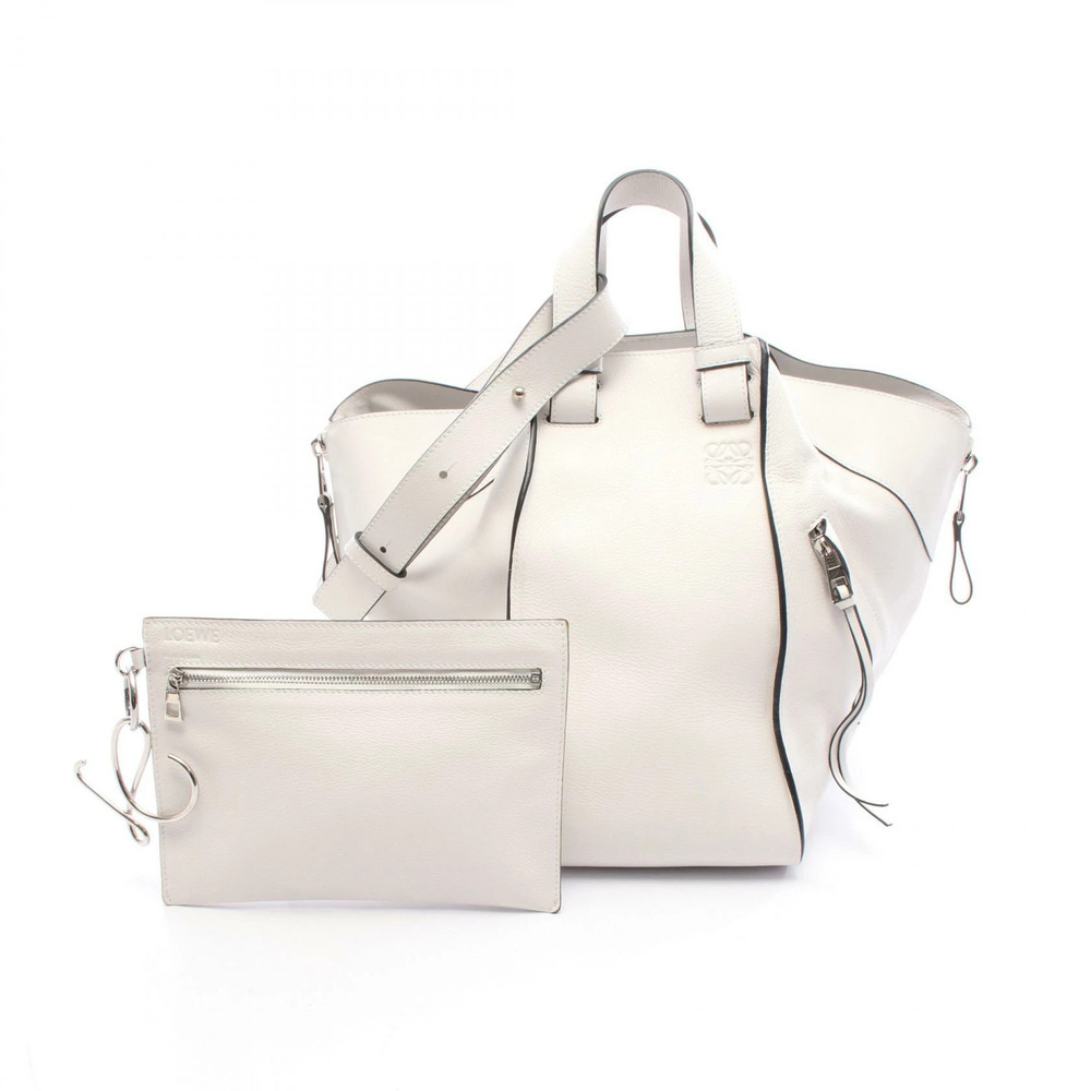 Loewe Hammock Handbag Leather White